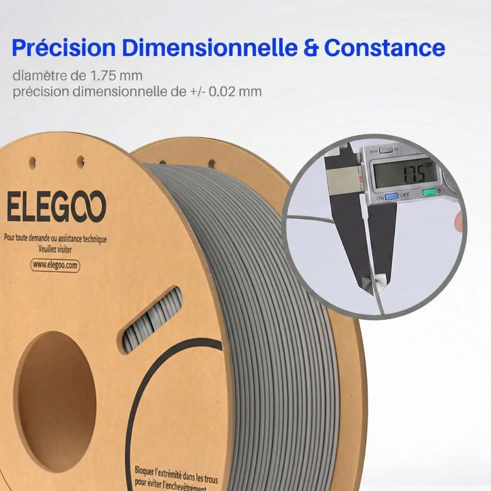 Elegoo - PLA - Bleu Foncé (Dark Blue) - 1,75 mm - 1 kg - RFID - Image 6