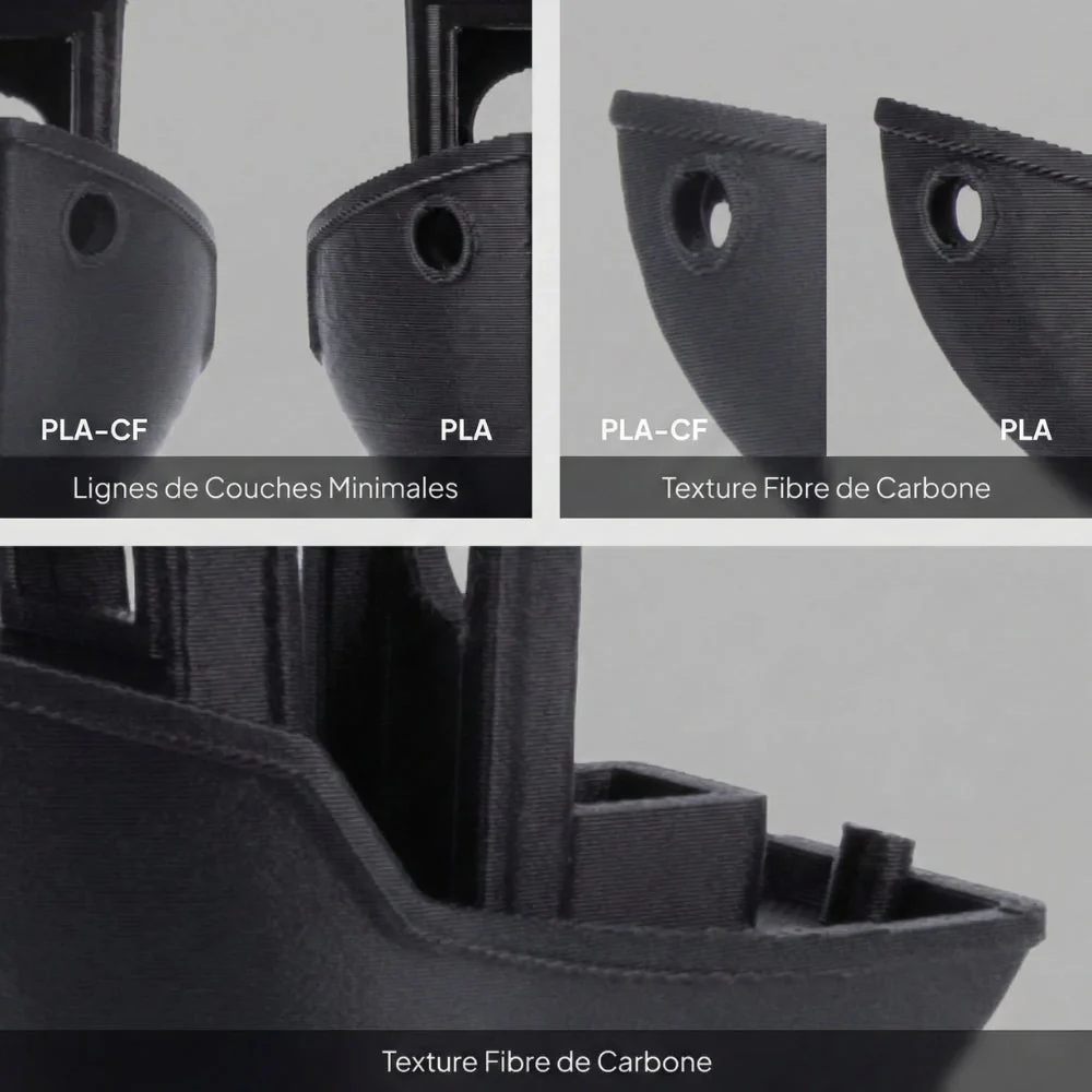 Elegoo - PLA-CF - Noir (Black) - 1,75 mm - 1 kg - Image 3
