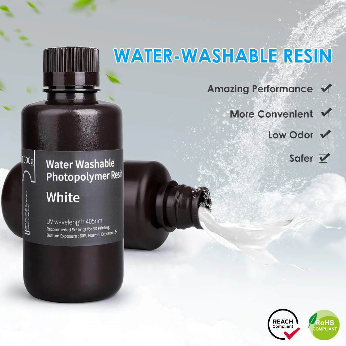 ELEGOO - Résine Water Washable - Blanc (White) - 1 kg - Image 5