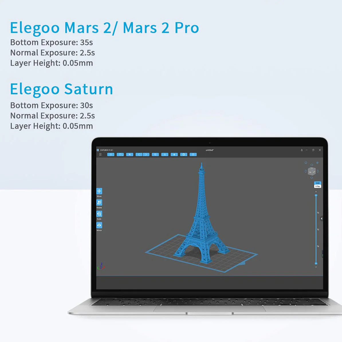 ELEGOO - Résine UV ABS-Like - Bleu (Blue) - 1 kg - Image 5