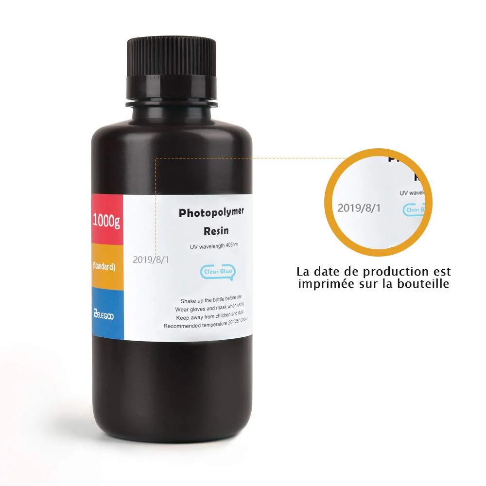 ELEGOO - Résine UV ABS-Like - Bleu Translucide (Clear Blue) - 1 kg - Image 6