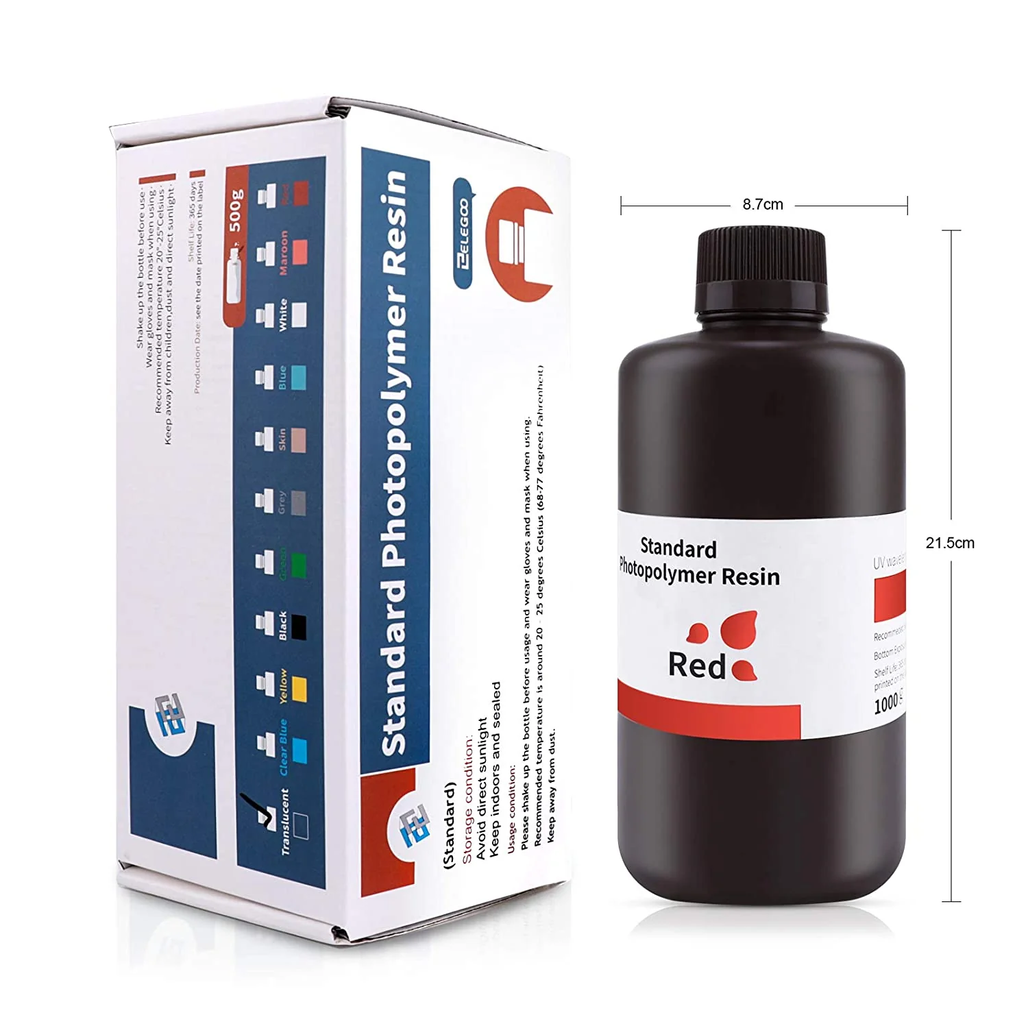 ELEGOO - Résine UV Standard - Rouge Clair (Clear red) - 1 kg - Image 6