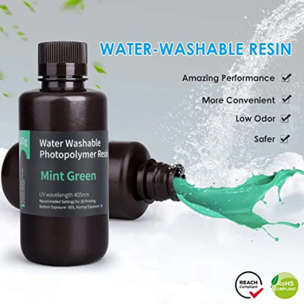 ELEGOO - Résine Water Washable - Vert Menthe (Mint Green) - 1 kg - Image 4